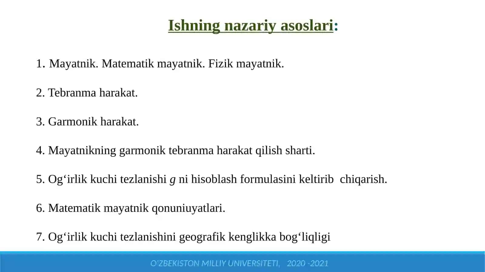 Umumiy fizika fani 4