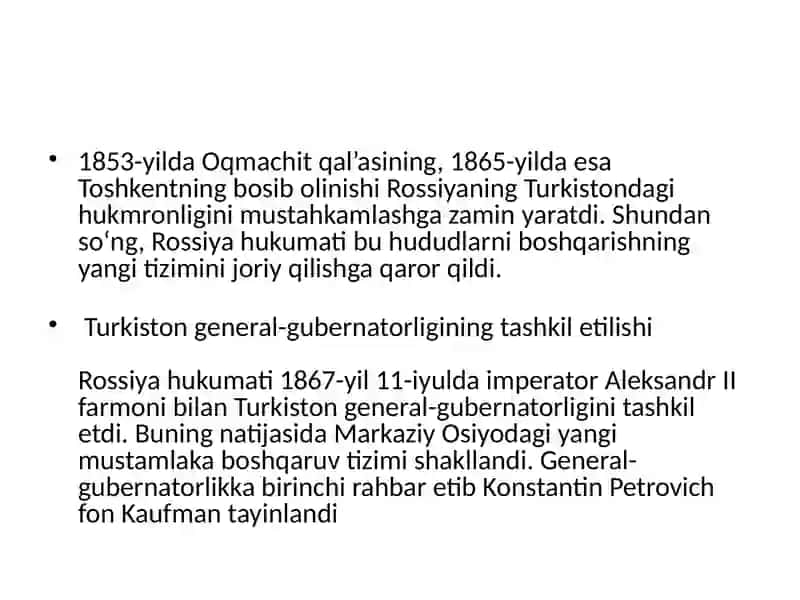 Turkiston general-gubernatorligining tashkil etilishi 4