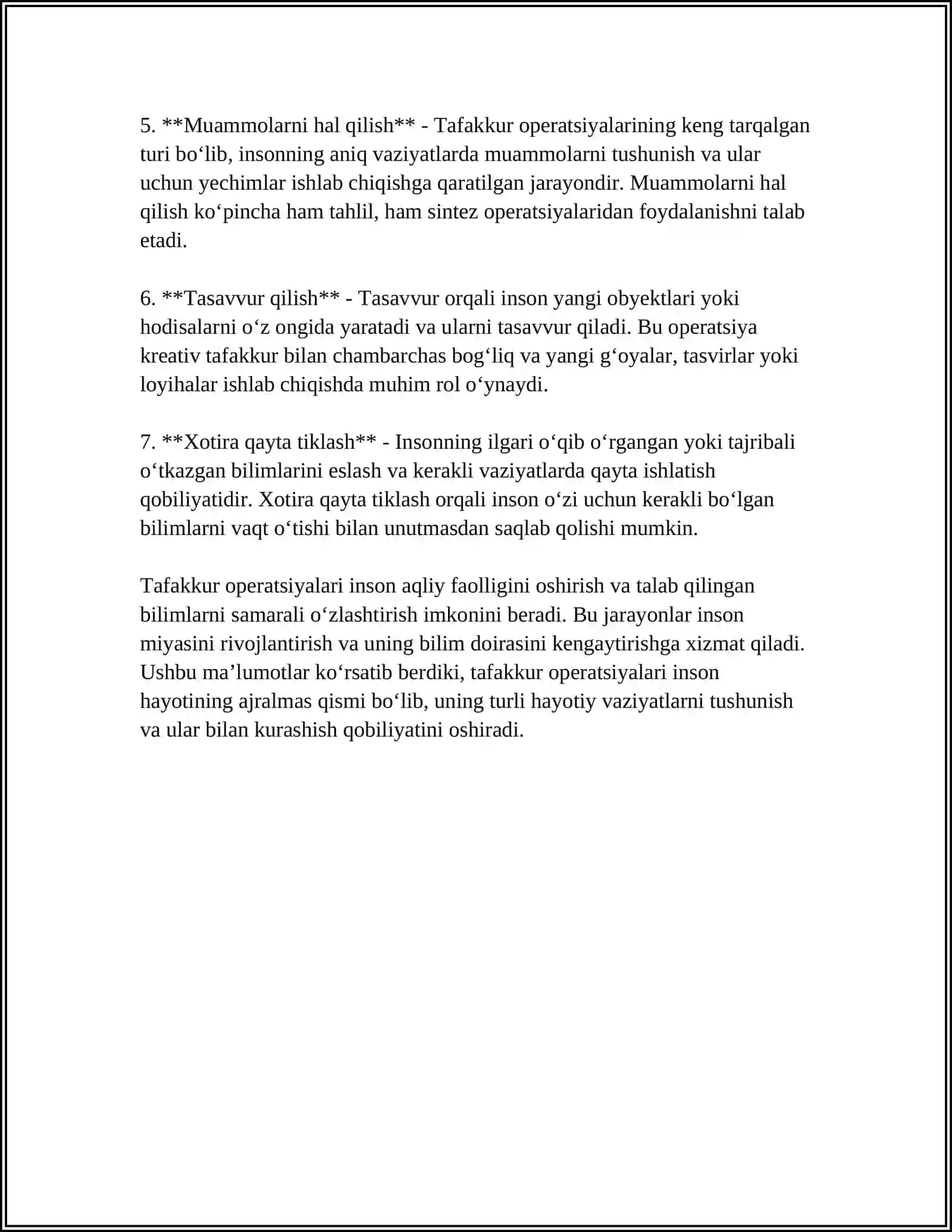 TAFAKKUR OPERASIYALARI 4