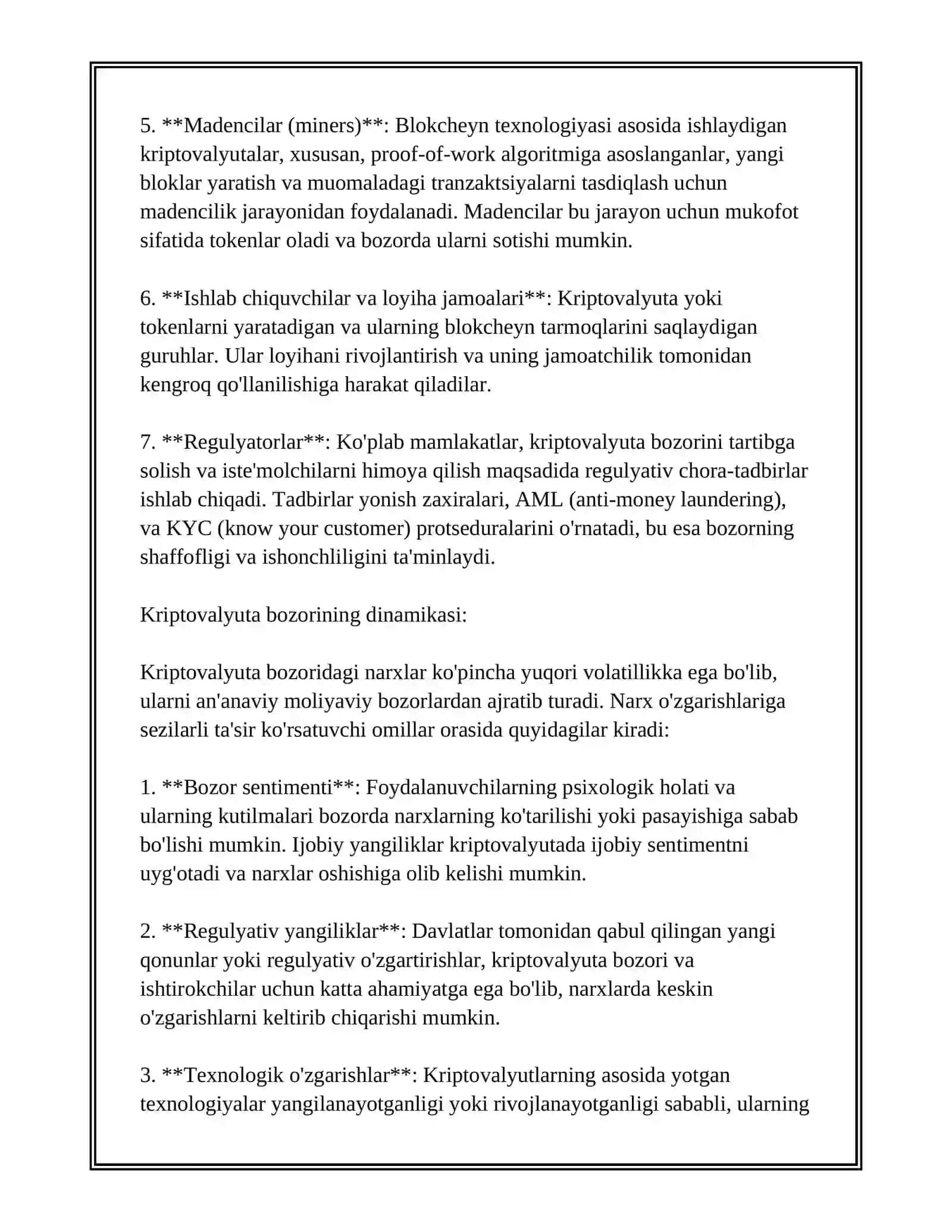 KRIPTOVALYUTA SAVDO JARAYONLARI VA BOZOR DINAMIKASI 4
