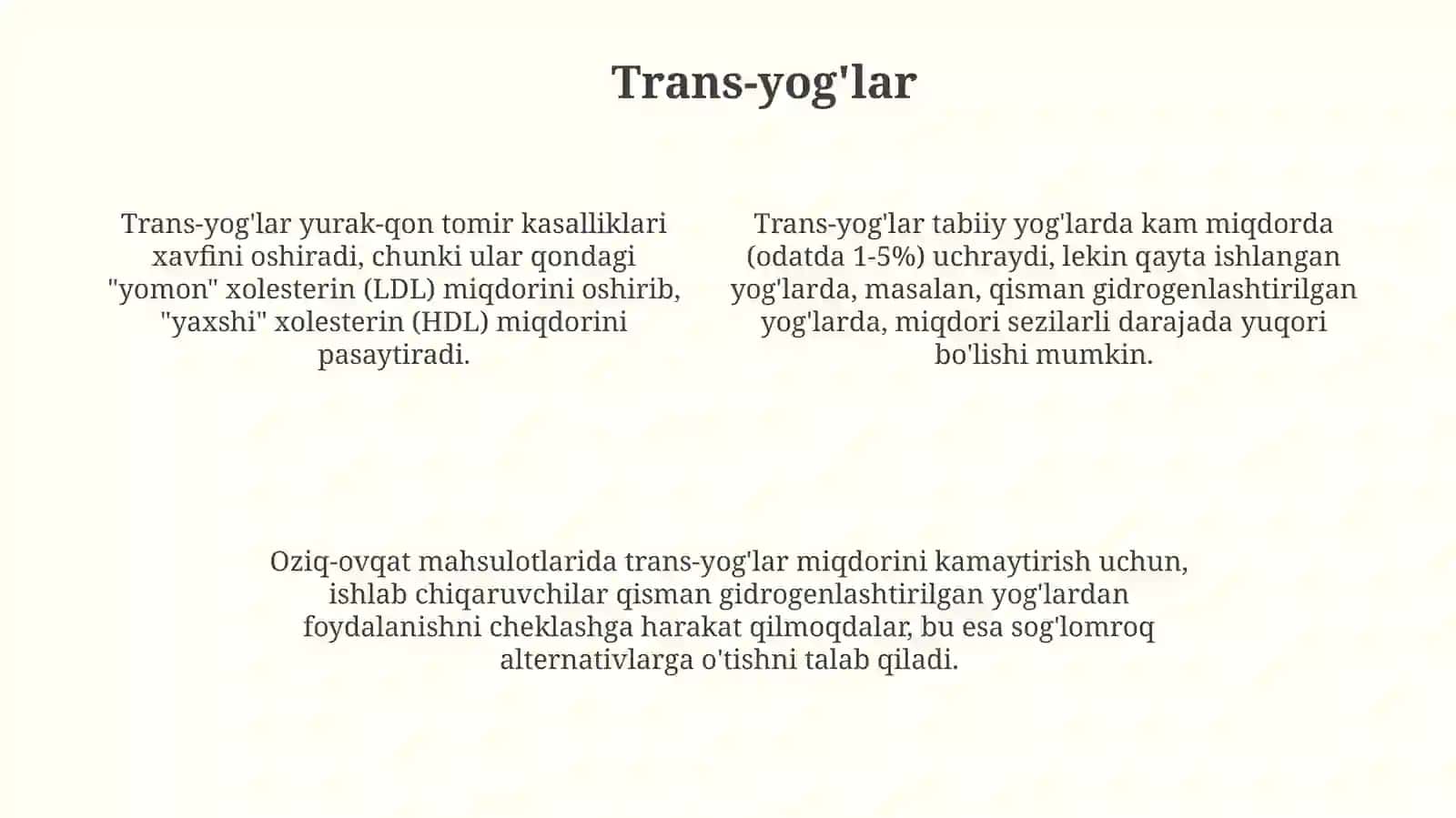 Moy va yog‘larning ozuqaviy qiymati 4