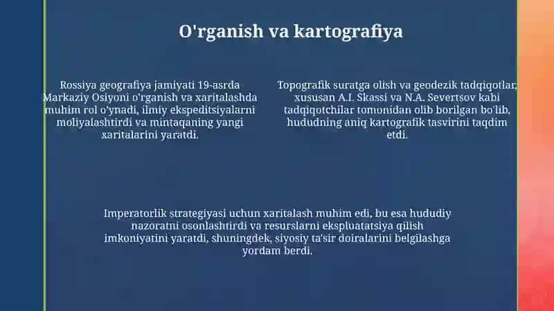 Chor Rossiya davrida Markaziy Osiyo tarixiy geografiyasi 4