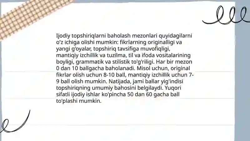 Ijodkorligini Baholash Usullari 4