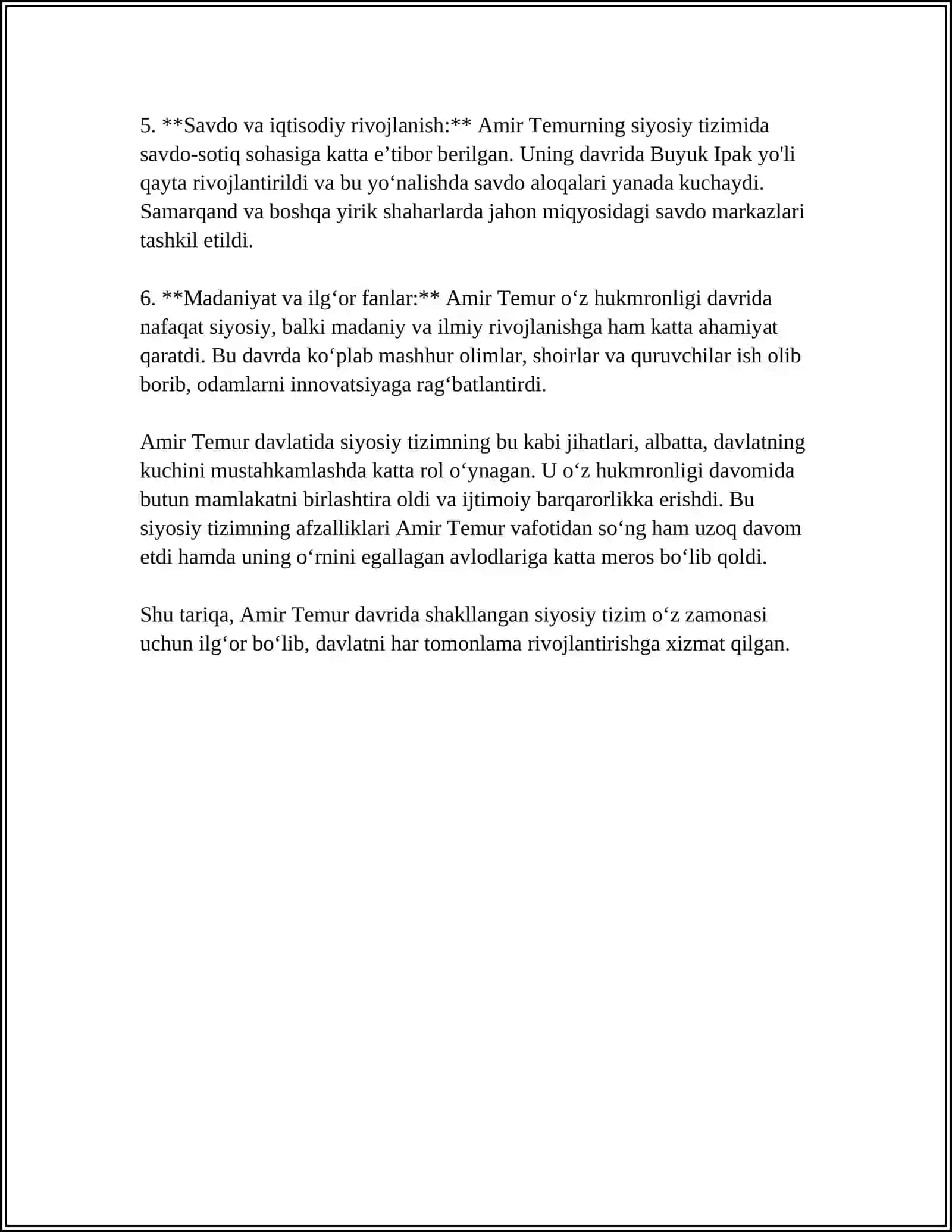 Amir Temur davrida siyosiy tizim 4