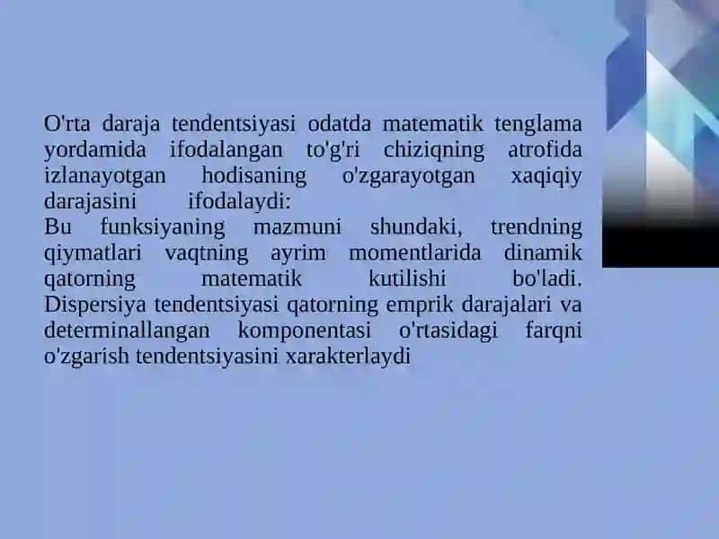Additiv va multiplikativ ekonometrik modellarni tuzish 4