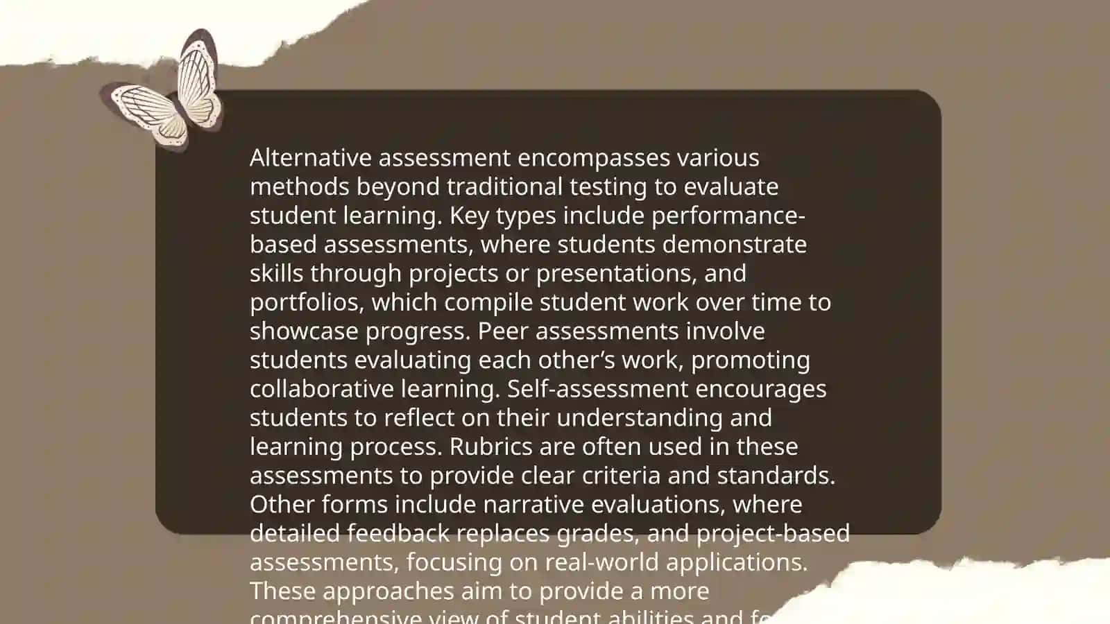 Alternative Assessment and its benefits 4