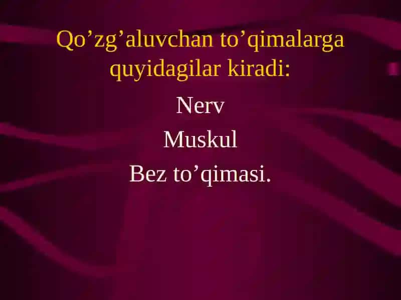 Qo’zg’aluvchan to’qimalarda bioelektrik hodisalar. Ta`sirlash qonunlari. 4