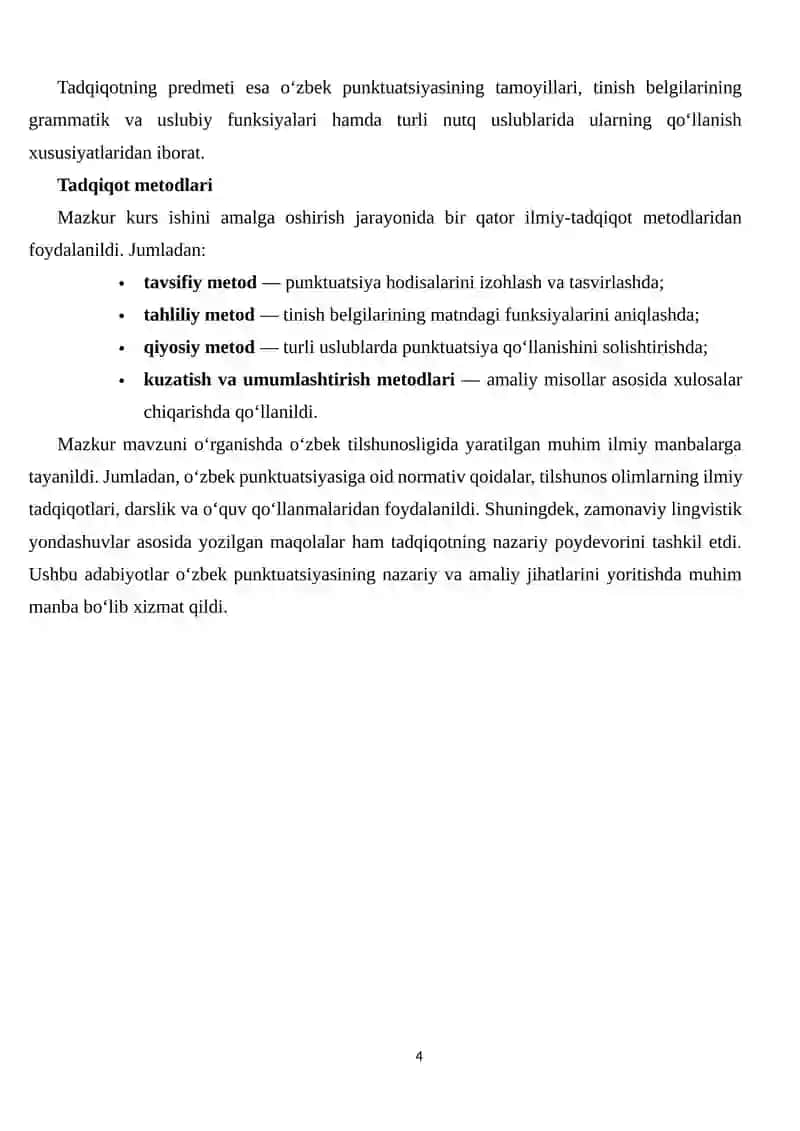 O‘zbek punktuatsiyasi: tamoyillari va uslubiyati 4