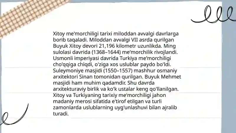Xitoy va Turkiya madaniyati 4