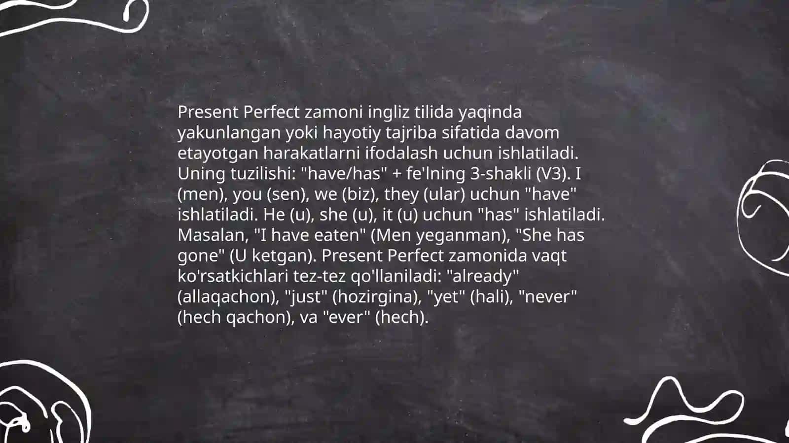Present perfect 4