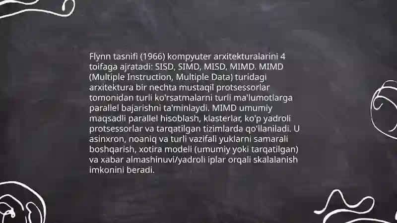 Parallelashtirish tizimlarning arxitekturasi, MIMD arxitekturasi 4