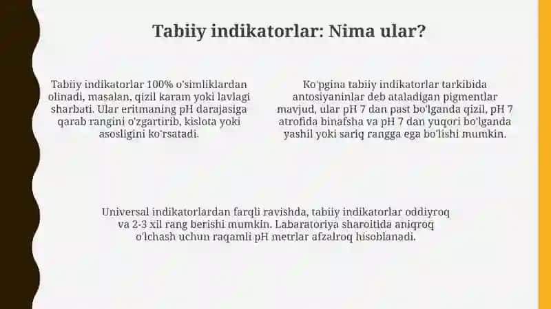 Kislota va asoslarni aniqlash 4