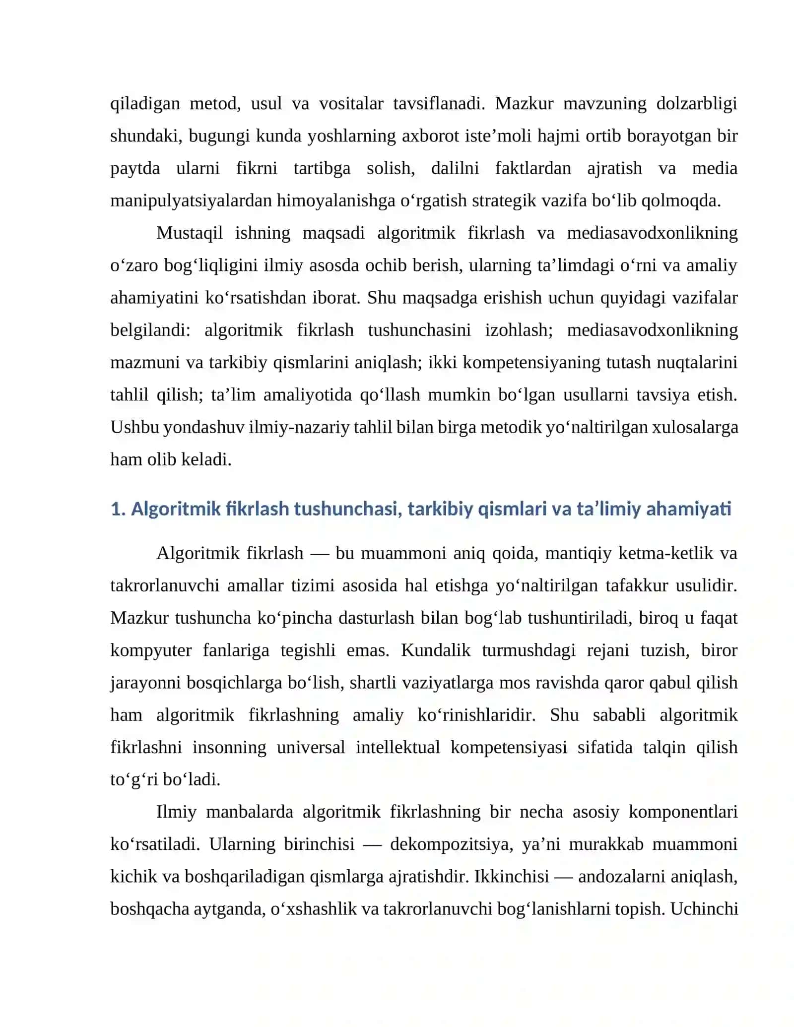 Algoritmik fikrlash va mediasavodxonlik 4