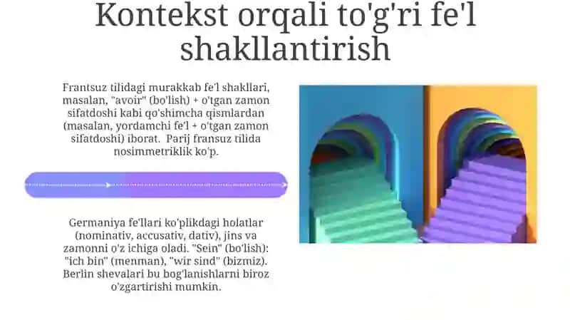 Murakkab fe'llarning tuslanishi haqida ma'lumot 4