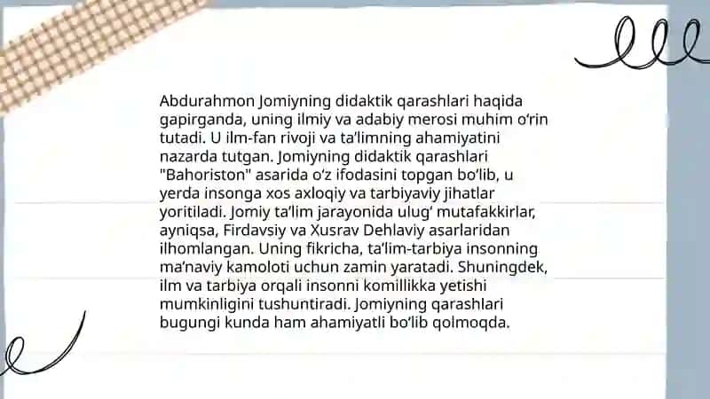 Abdurahmon Jomening pedagogik qarashlari 4