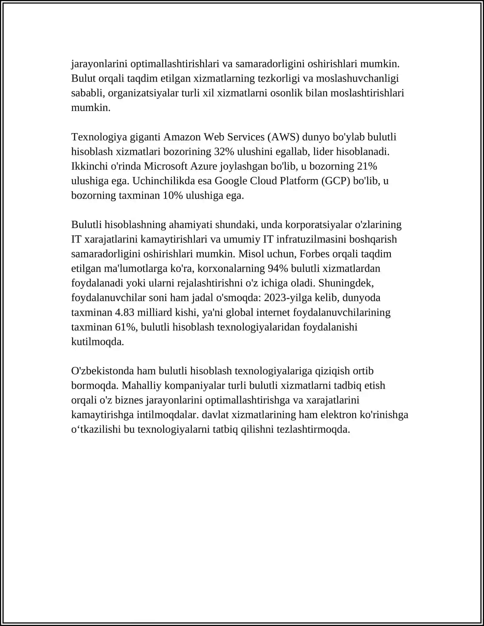 Bulutli Axborot Texnologiyalari 4