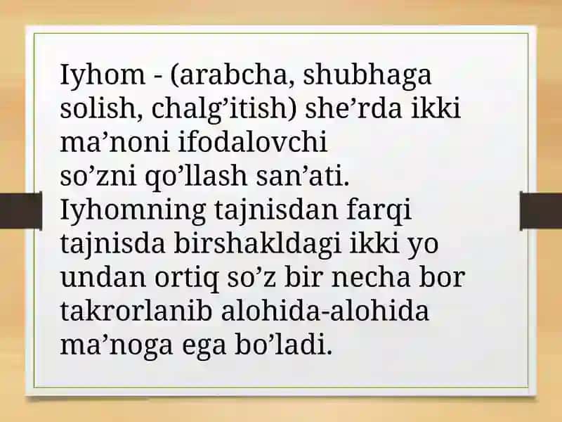 Iyhom va iyhomi zulvujux san'ati 4