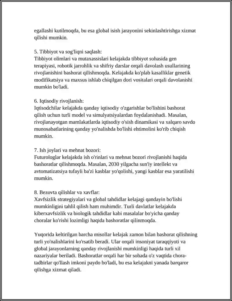 BASHORATLASHGA DOIR MISOLLAR 4