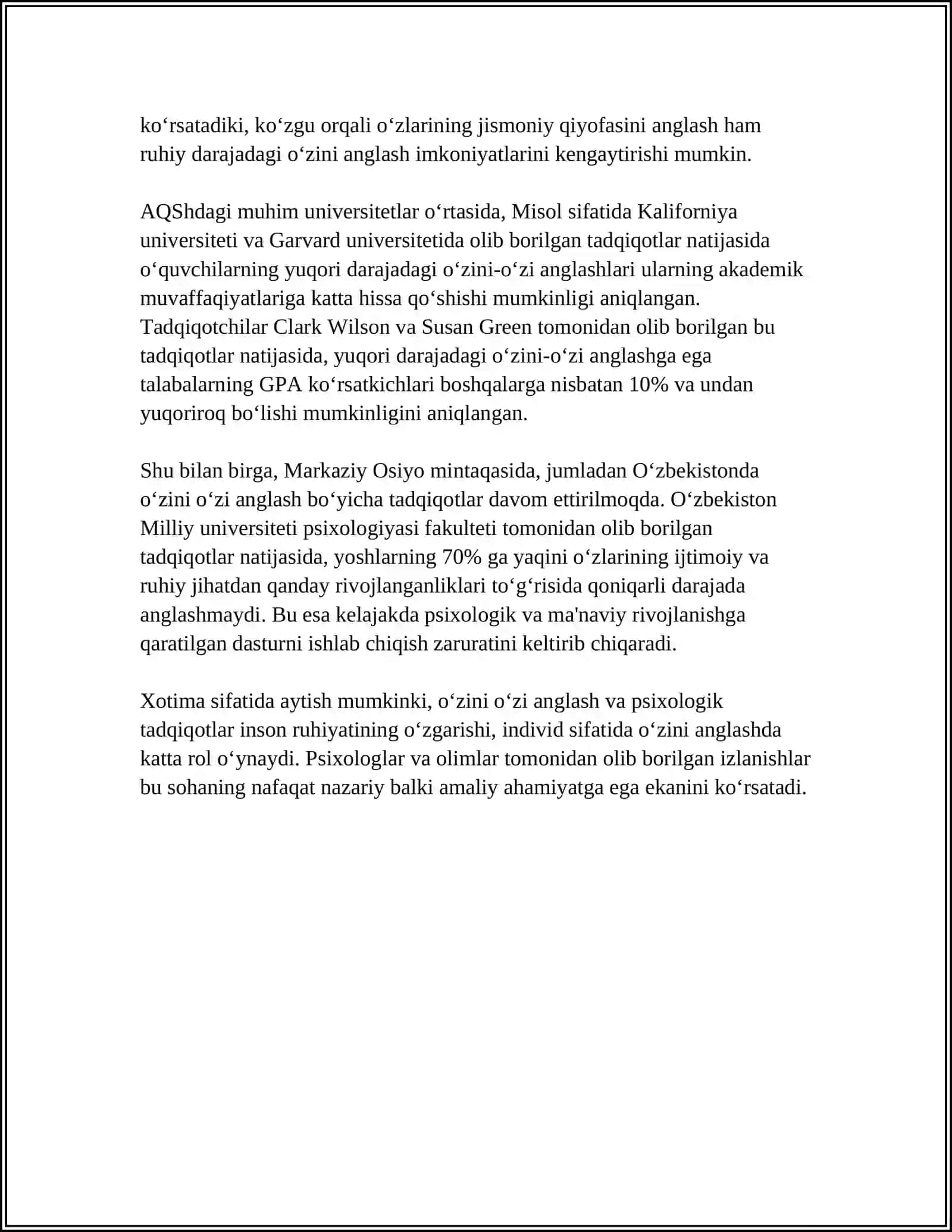 PEDAGOGIK ÓZINI ÓZI BOSHARISH PSIXOLOGIYA 4
