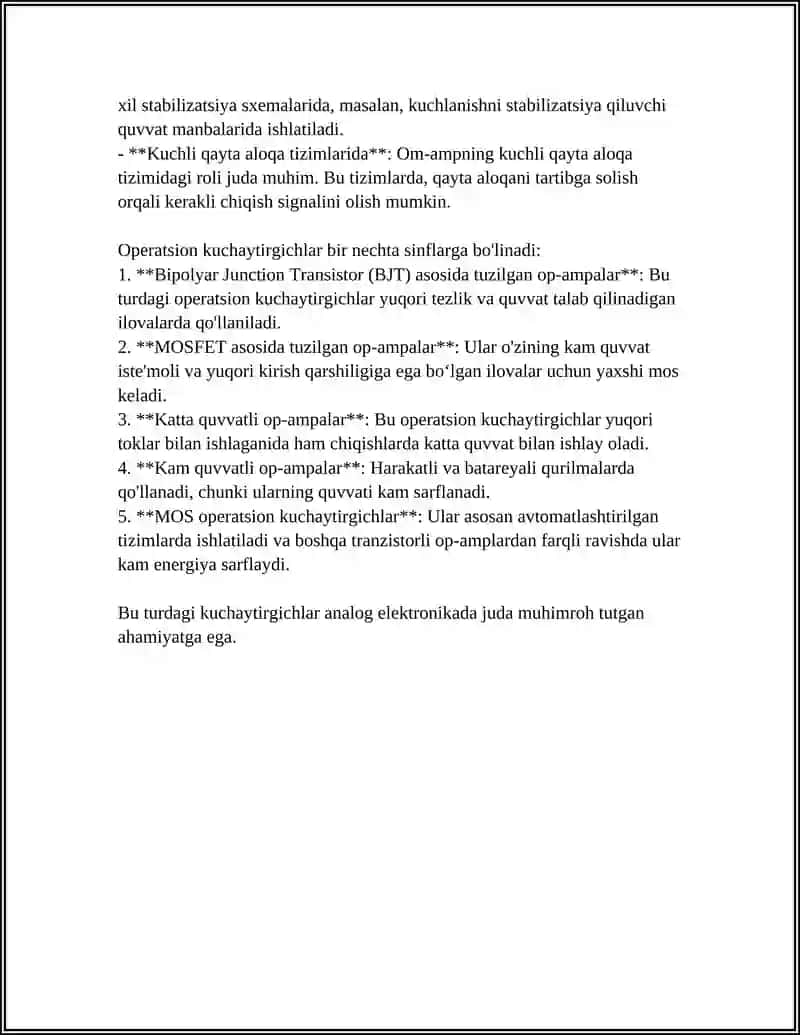 OPERATSION KUCHAYTIRGICHLAR 4