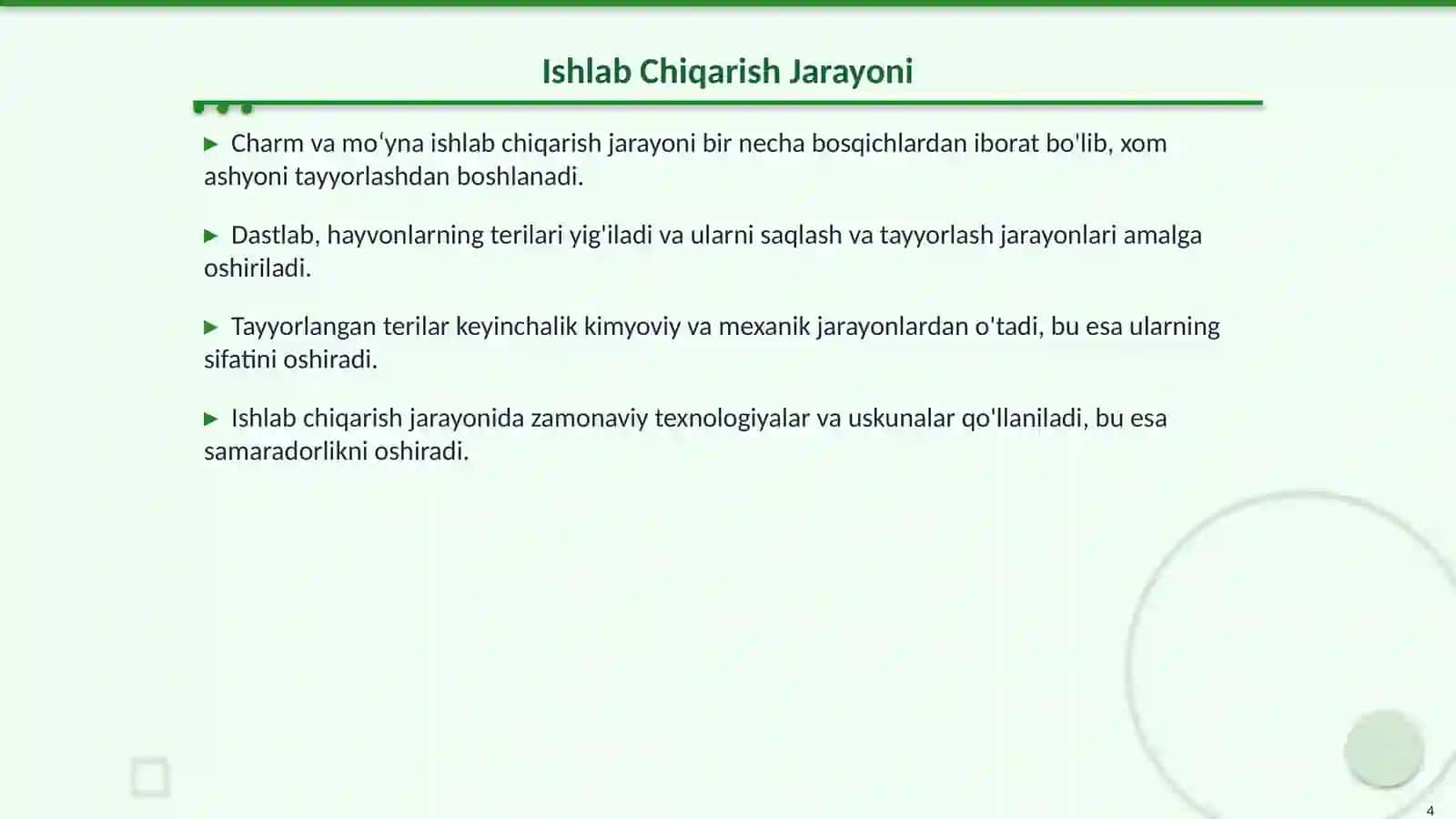 Charm va Moʻyna Ishlab Chiqarish Korxonasining Umumiy Tavsifi 4