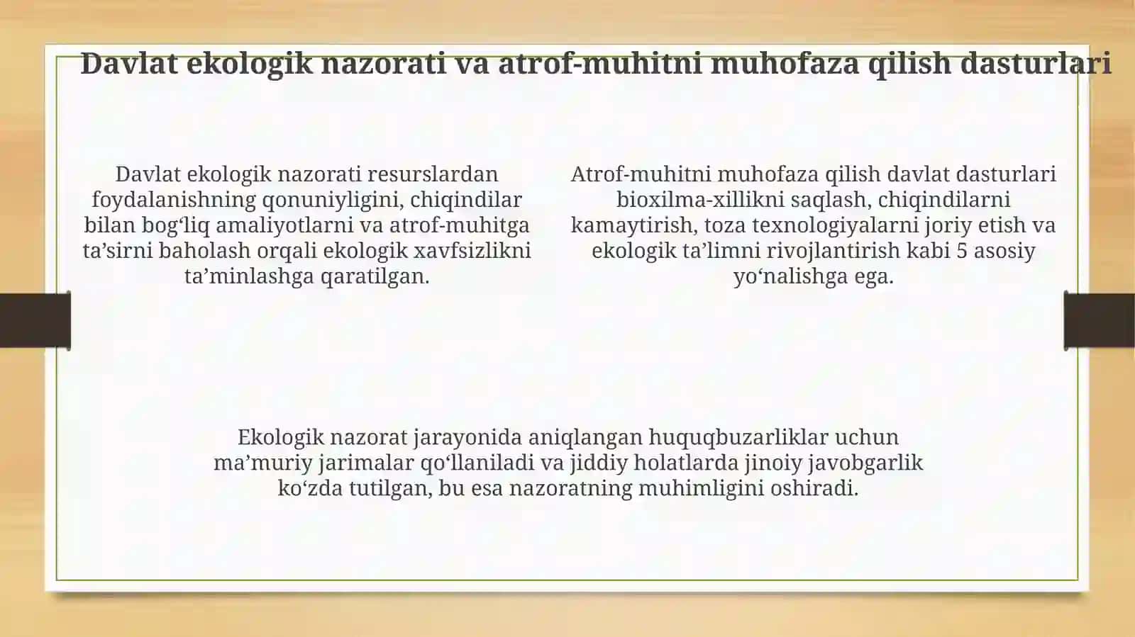 Ekologiya sohasida davlat boshqaruvi 4