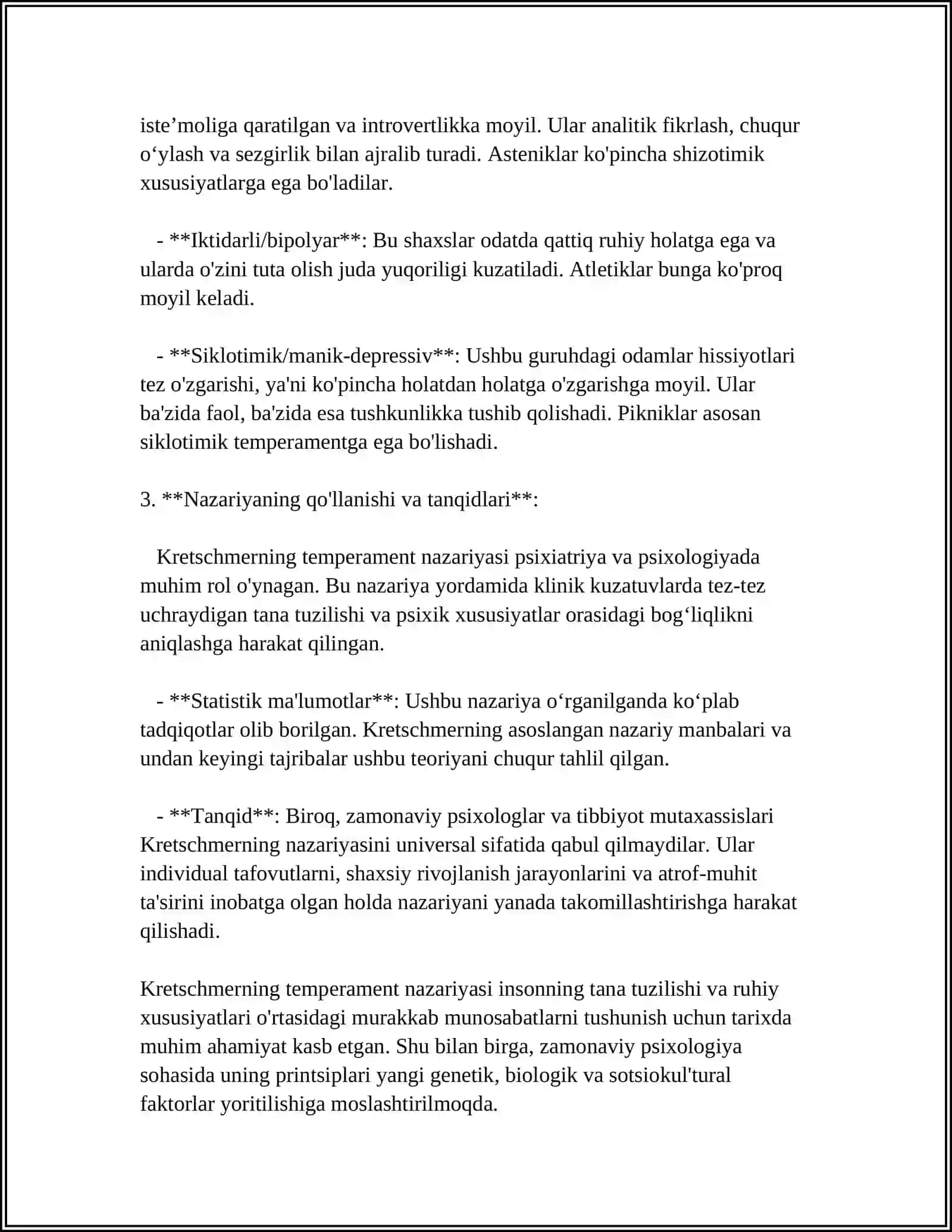KRECHMERNING "TEMPERAMENT" NAZARIYASI 4