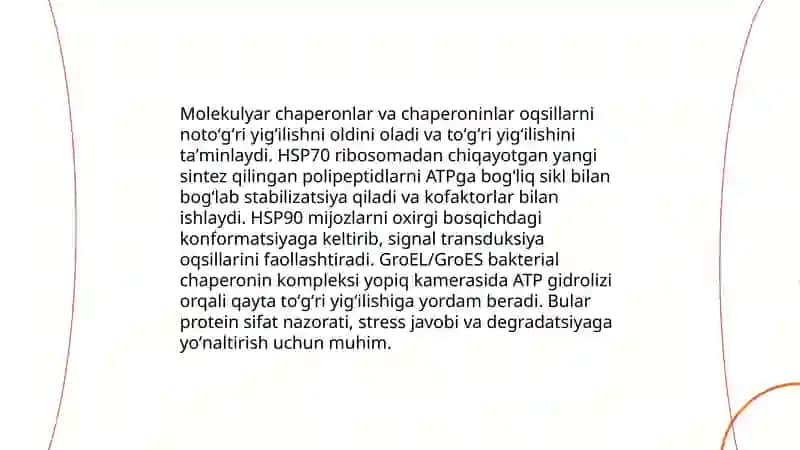 Oqsillar foldingi, notoʻgʻri folding va buzulishlar 4