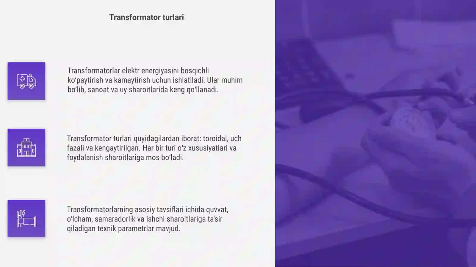 Transformator va ularning tavsiflari 4