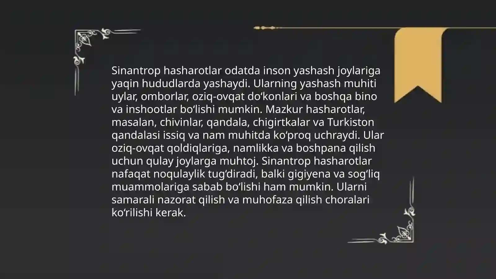 Sinantrop ko‘rinishdagi xasharotlar 4