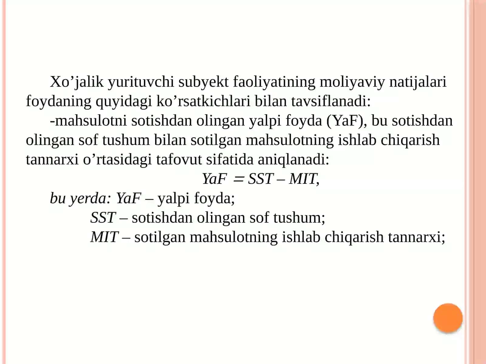 Qiymat va tannarx masalasi 4