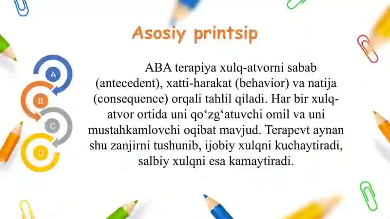 ABA terapiya mavzusida taqdimot 4