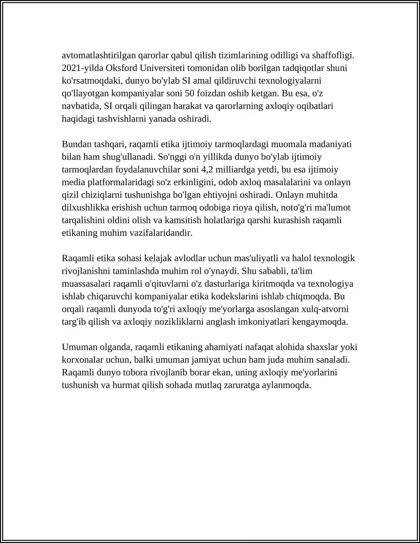 RAQAMLI ETIKANI SHAKLLANTIRISH 4