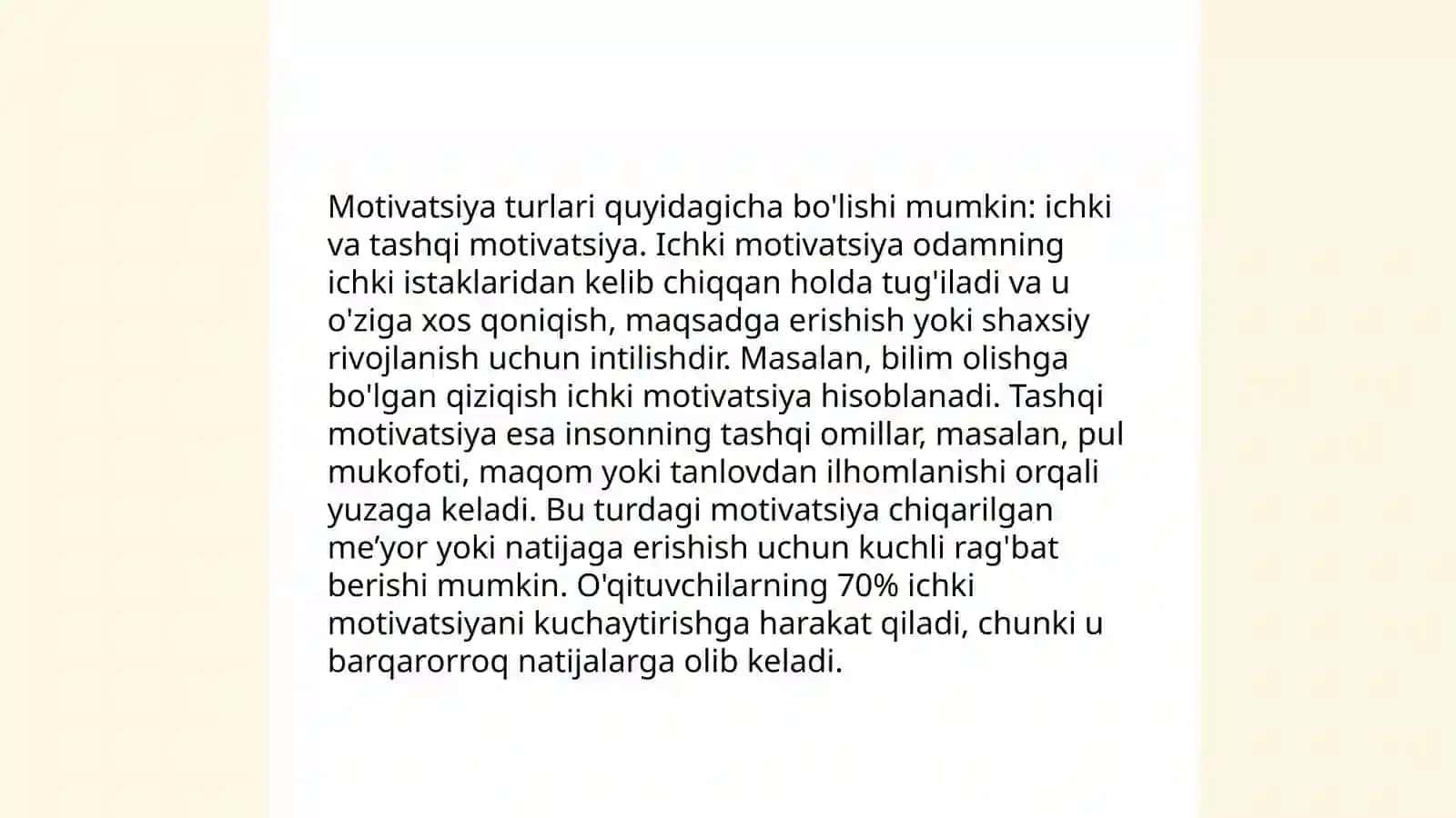 Faoliyat va motivatsiya 4