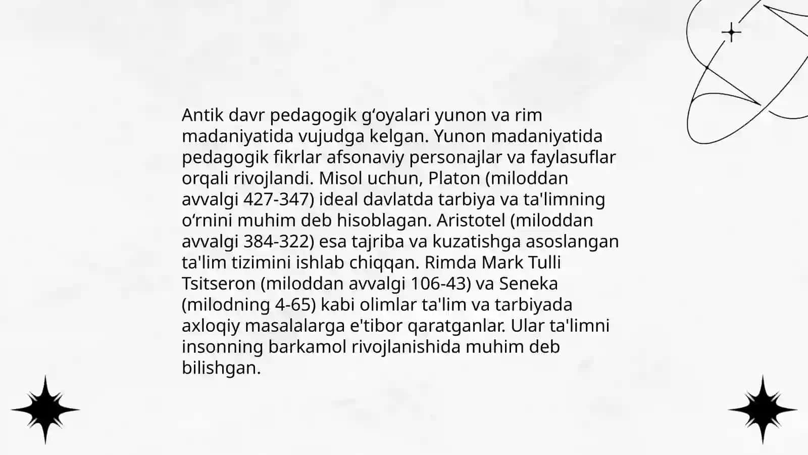 Pedagogik gʻoyalarning rivojlanish bosqichlari 4