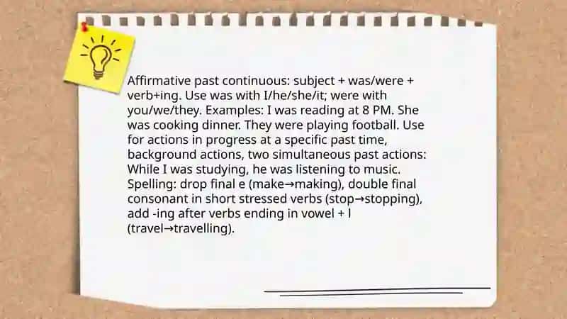 Past continuous 4