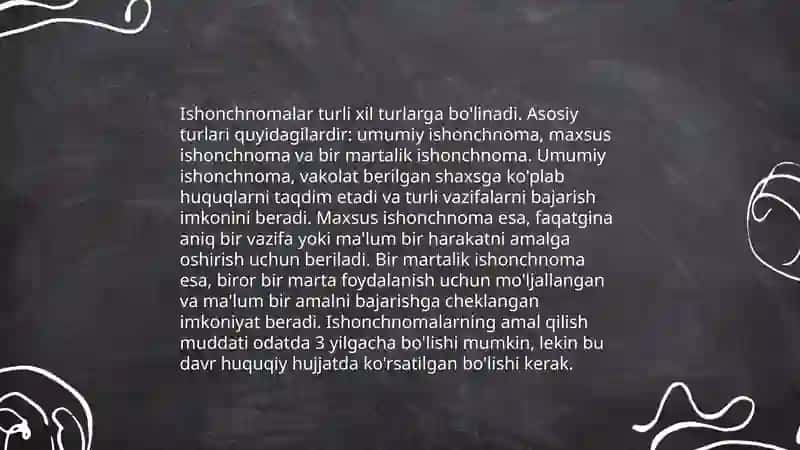 Ishonchnoma va maʼlumotnoma 4