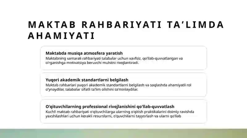 Menejment maktablari va ularning taʼlimini boshqarishdagi ahamiyati 4