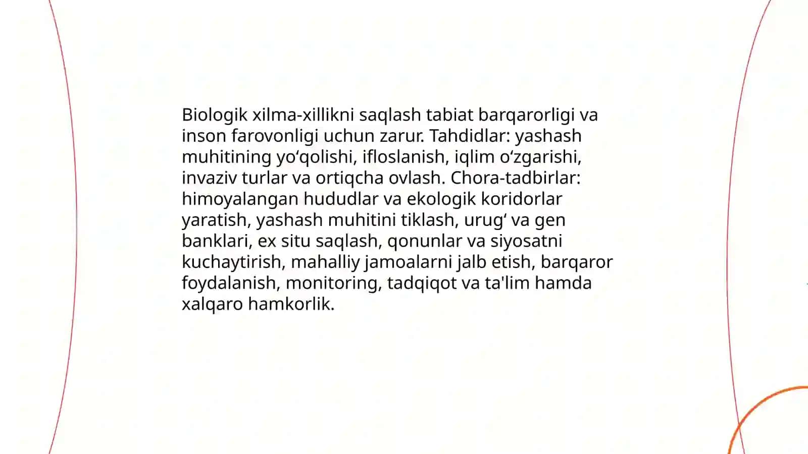 Tabiatni asrash va muhofaza qilish asoslari 4