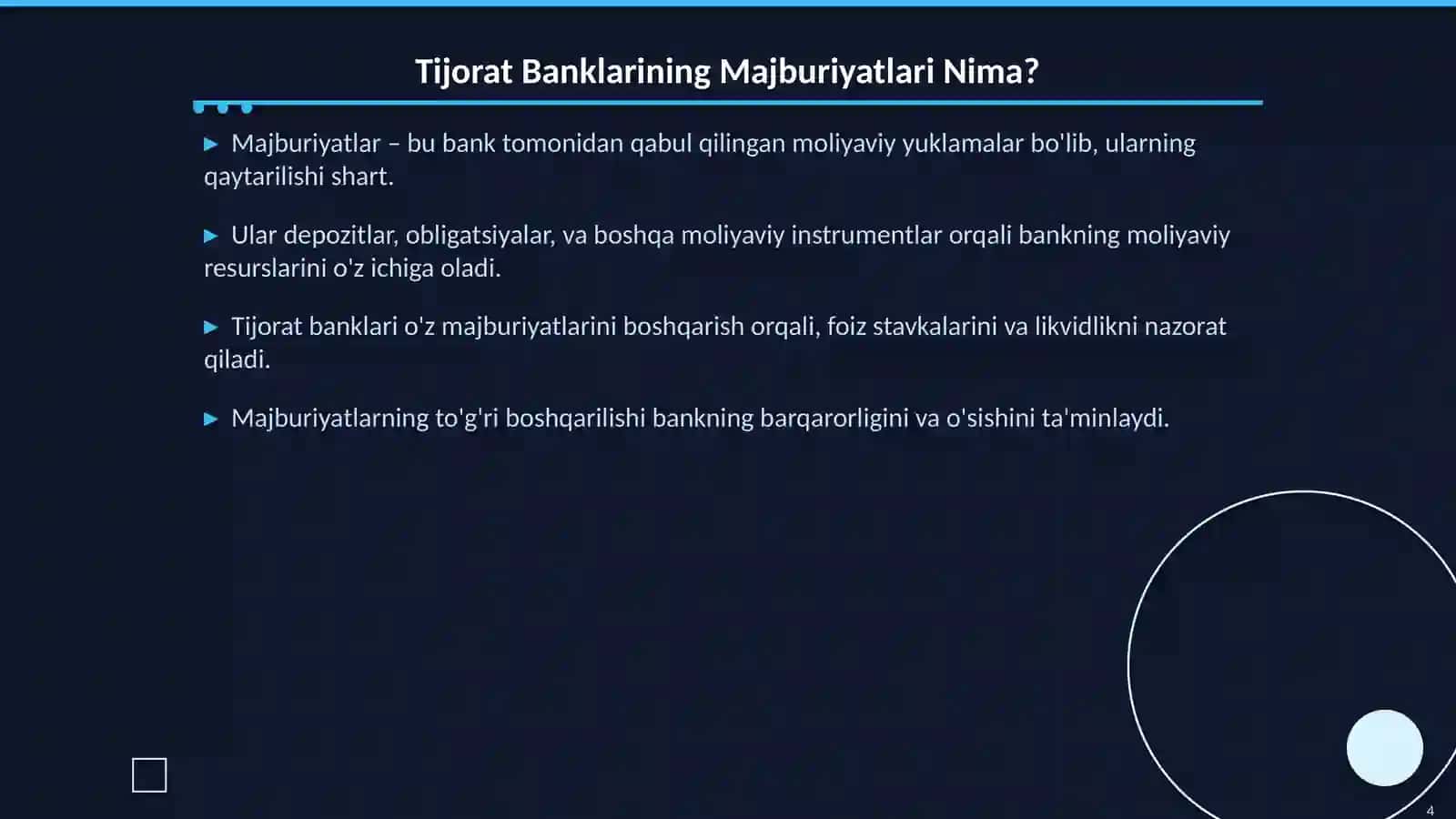 Tijorat Banklarining Majburiyatlari 4