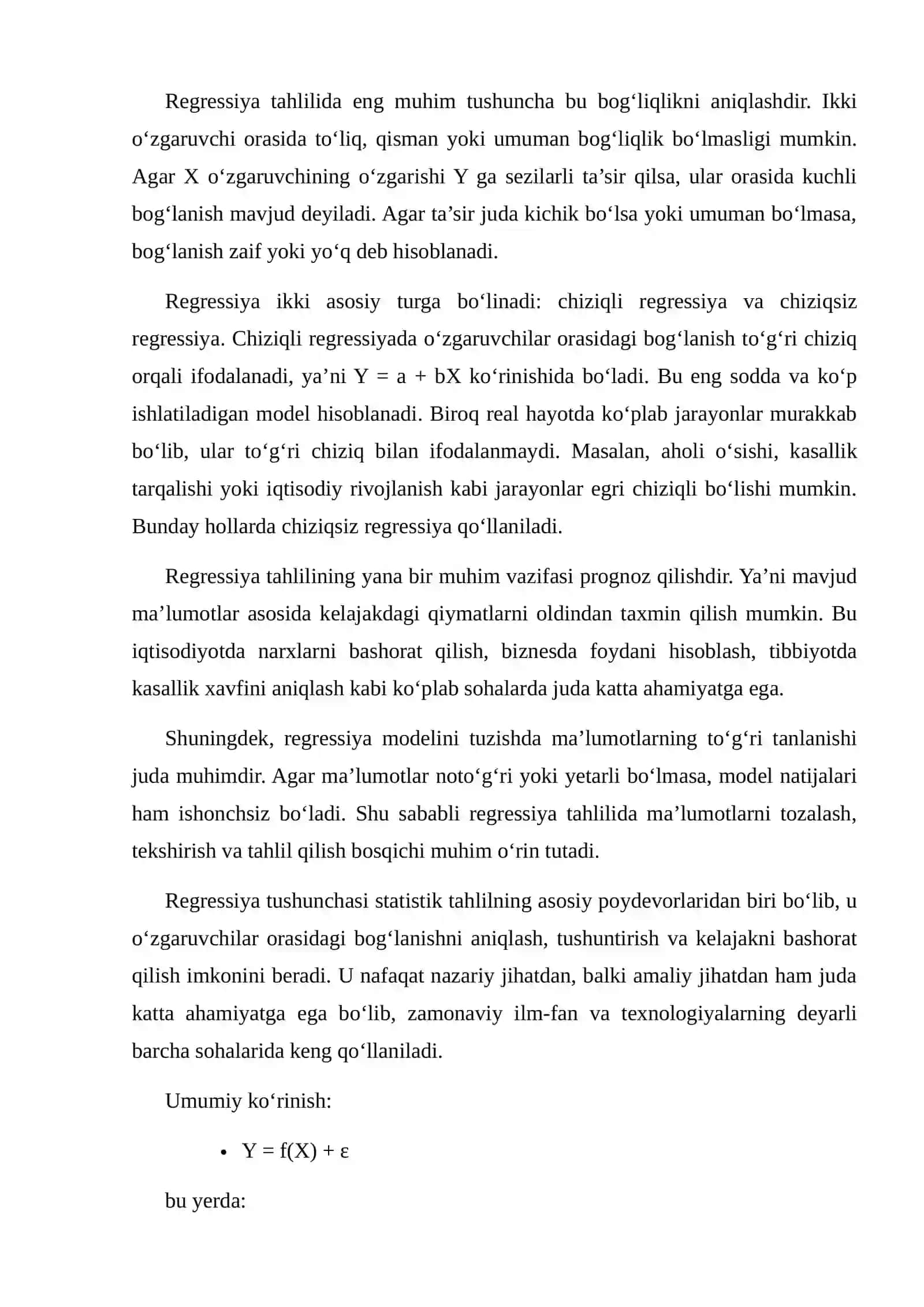 Chiziqsiz Regressiya (Nonlinear Regression) 4