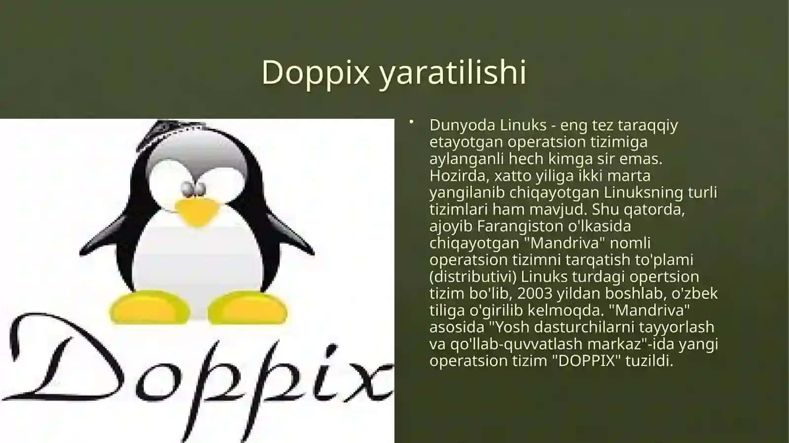 Doppix operatsion tizimasi 4
