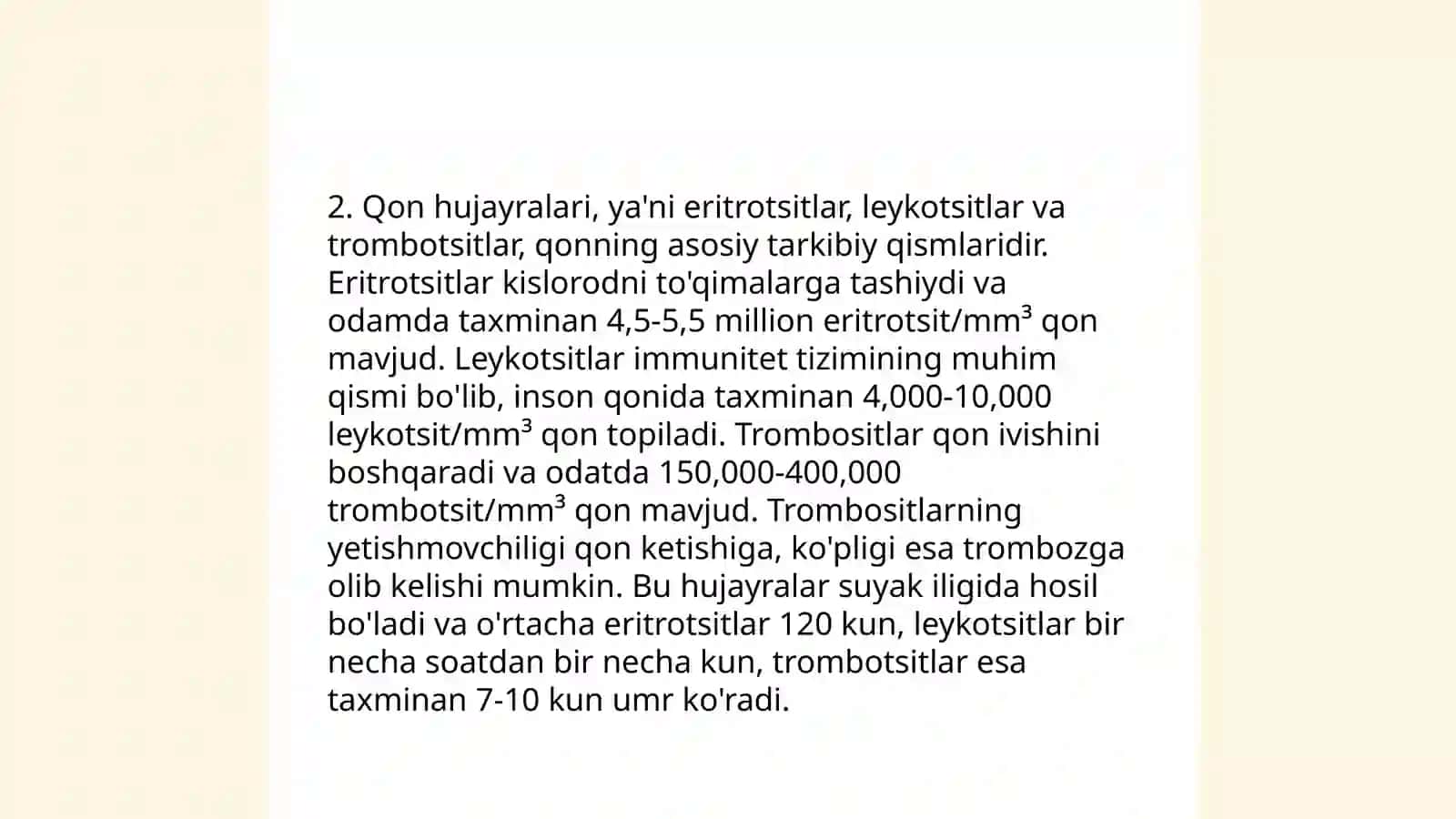Qon va uning uning kimyoviy tahlillari 4