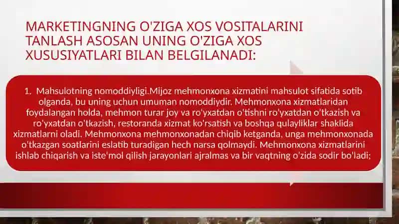 Mehmonxona da ichki marketing 4