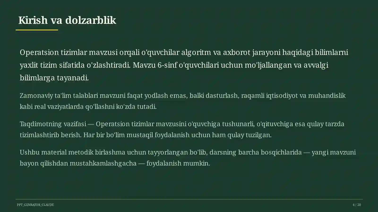 Operatsion tizimlar (6-sinf) 4