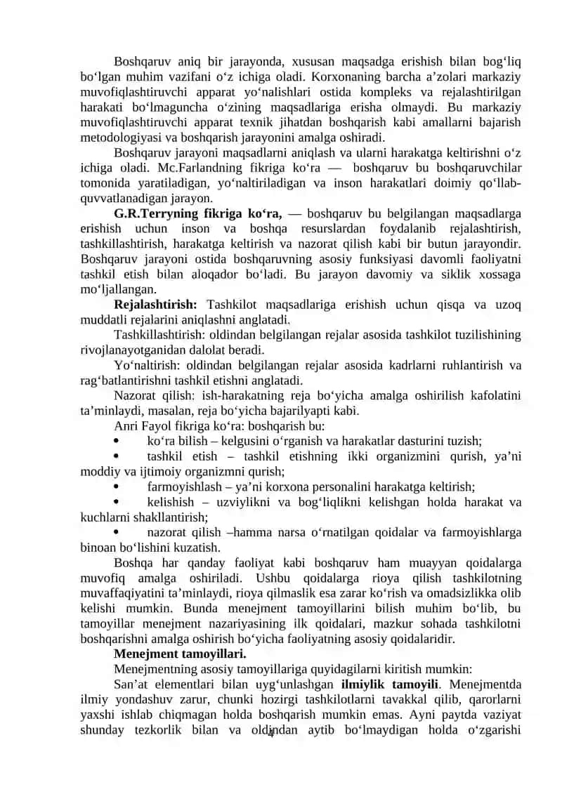 Boshqaruv va Yetakchilik 4