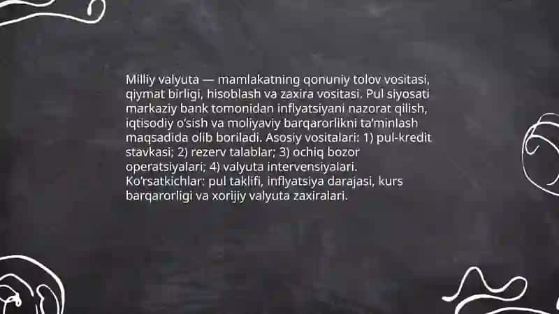 Pul kredit tizimi va banklar 4