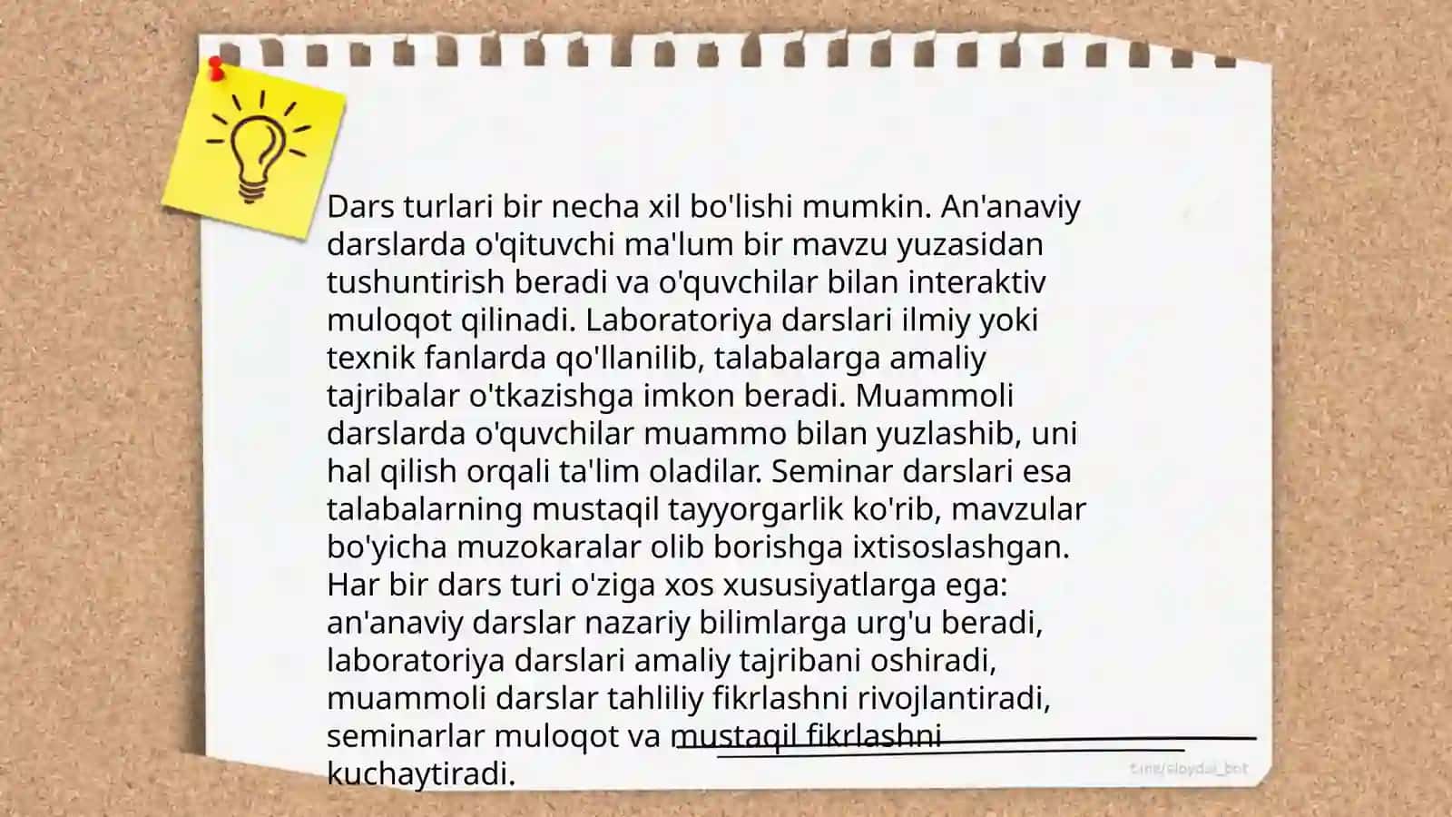 Taʼlim ni tashkil etish turlari va shakllari 4