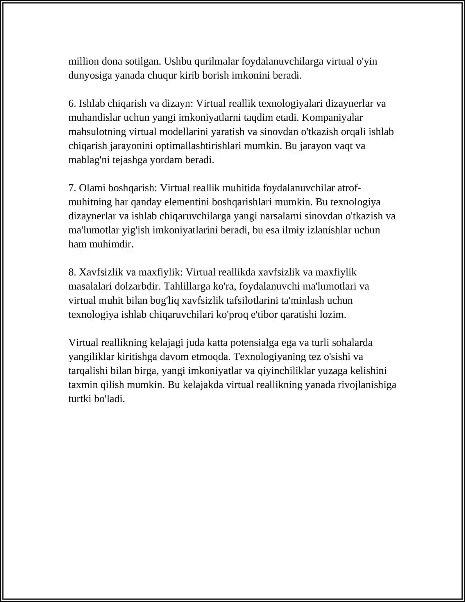 VIRTUAL BORLIQ VA UNING ASOSIY TUSHUNCHALARI 4
