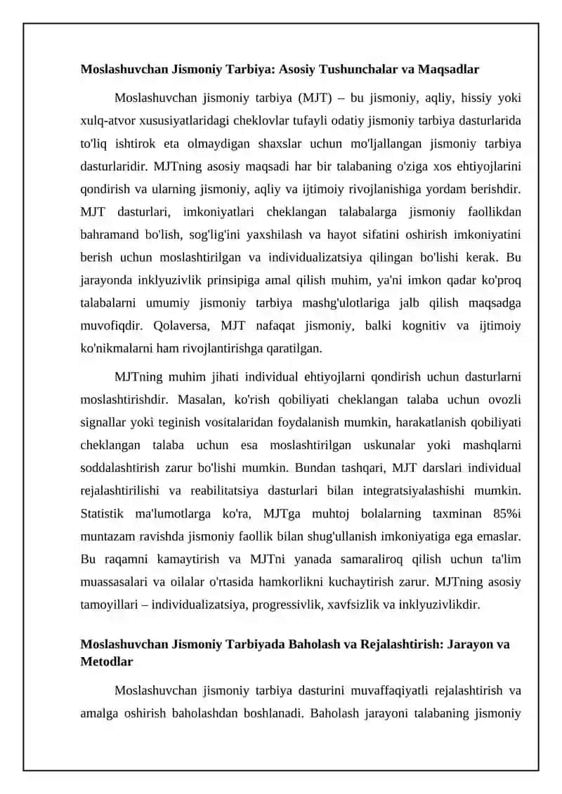 Adaptiv jismoniy tarbiya boʻyicha oʻrgatish usullari 4